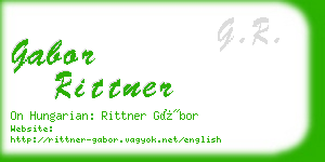 gabor rittner business card